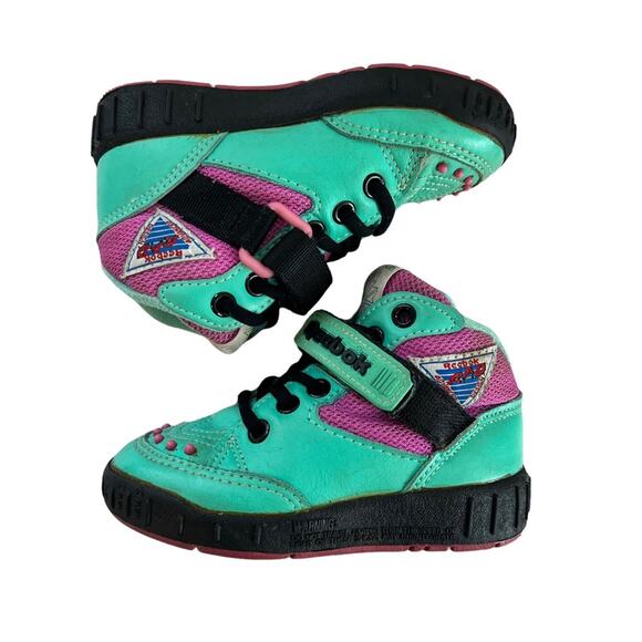 Reebok Vintage Sneaker RAD Skateboard BMX Green 80s Kids Size US 8.5 Rare Retro - Picture 6 of 15